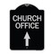 Signmission Church Office With Up Arrow Heavy-Gauge Aluminum Architectural Sign, 24" x 18", BS-1824-24275 A-DES-BS-1824-24275 - alternate 1